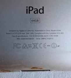 ✅Apple iPad 2 64GB Wi-Fi + Cellular A1396 Ricambi