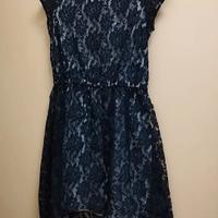 vestito bambina, in pizzo blu