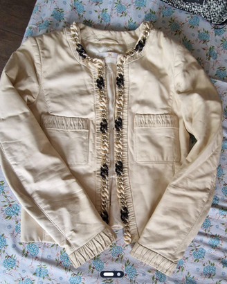 Giacca Vera pelle beige Elisabetta Franchi