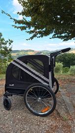 Rimorchio bici e passeggino per Cani 2 in 1 PawHut