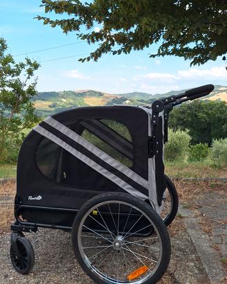 Rimorchio bici e passeggino per Cani 2 in 1 PawHut