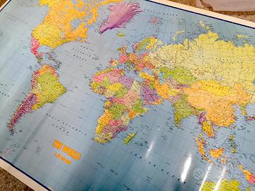 mappa politica del mondo 138x87 cm