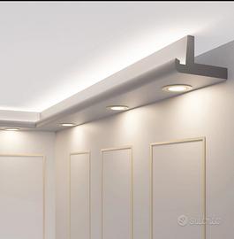 Listelli in polistirolo per illuminazione