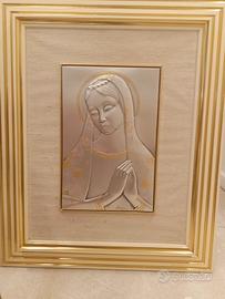 quadro Madonna in rilievo -elegante cornice dorata
