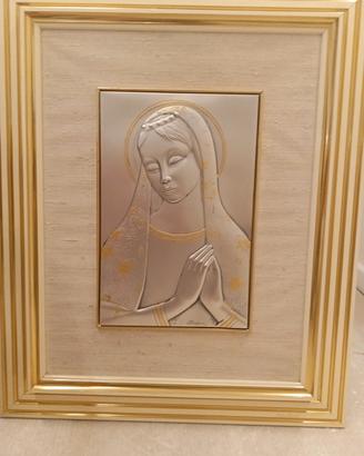 quadro Madonna in rilievo -elegante cornice dorata