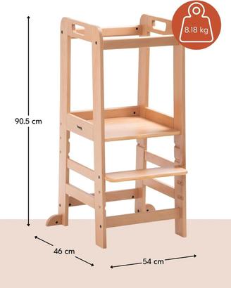 Scaletta montessoriana regolabile in legno Hauck
