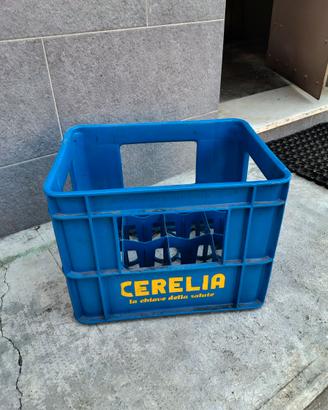 Cassa portabottiglie vintage Cerelia blu