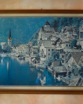 Quadro/Puzzle vintage Hallstatt incorniciato