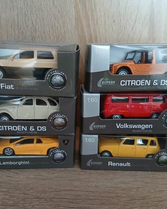 Lotto 6 Modellini Auto  Super9 Scale Mode