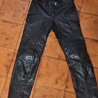 pantaloni pelle moto donna