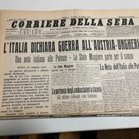 Riproduzioni prime pagine Corriere della Sera