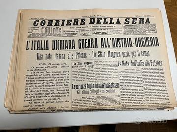 Riproduzioni prime pagine Corriere della Sera