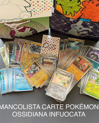 Completo Mancoliste Pokemon Ossidiana Infuocata