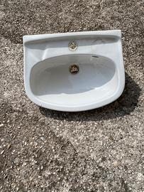 Lavabo bagno in ceramica bianca 55x42 cm