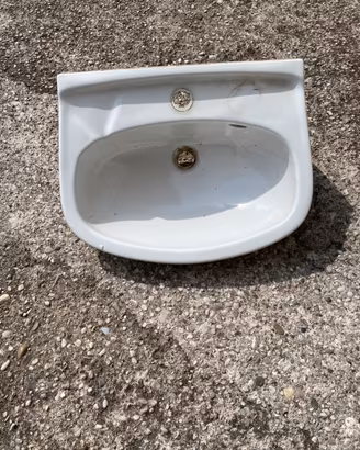 Lavabo bagno in ceramica bianca 55x42 cm
