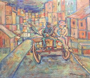 Spazzastrade  Olio su tela