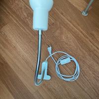 Lampada con pinza bianca
