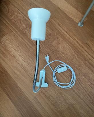Lampada con pinza bianca