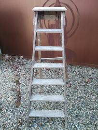 scale da imbianchino in legno, vintage 