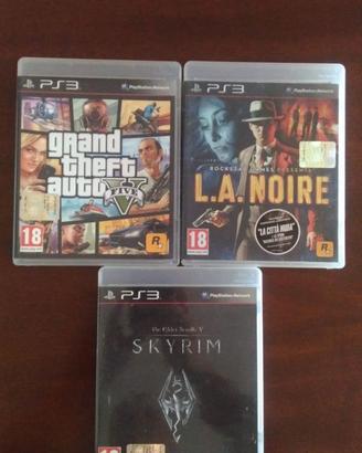GTA 5 + L.A. NOIRE + Skyrim per Ps3
