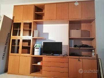 Mobile di soggiorno color noce