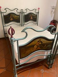 letto antico in ferro battuto