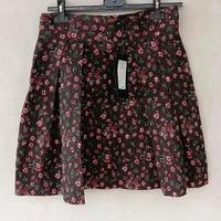 Gonna donna Please, tg S, marrone a fiori