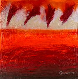 Quadro in acrilico a colori su tela con telaio