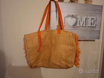 Borsa Mare L'Erbolario in Paglia Intrecciata 