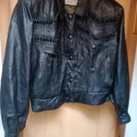 giubbotto donna pelle morbida, spalline taglia m