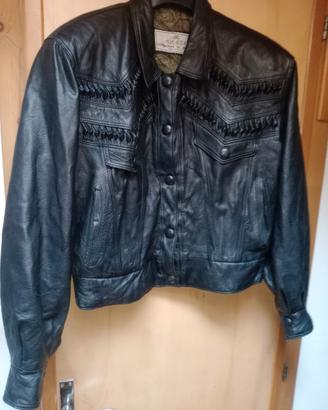 giubbotto donna pelle morbida, spalline taglia m