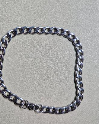 Braccialetto a catena colore argento – 21 cm