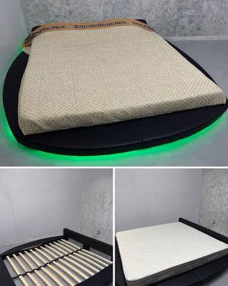 Letto matrimoniale King Size base rotondo