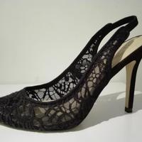 Scarpa elegante in pizzo, tacco alto n.39