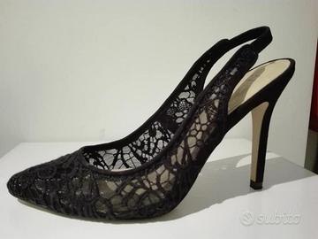 Scarpa elegante in pizzo, tacco alto n.39
