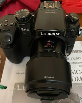 Mirrorless Panasonic gh3 + obiettivo pana 45/150