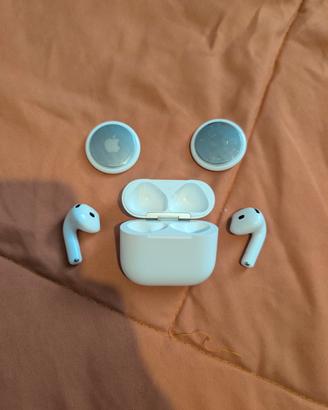 Airpods 4 + 2 Air Tag originali 