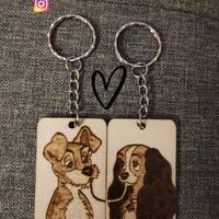 portachiavi coppia san valentino lillo e vagabondo