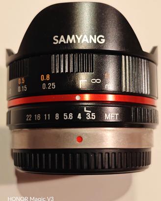 Obbiettivo Samsung Fish-Eye 7,5mm. F3,5 X Olympus 