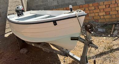 Barca Lancia 4,20 mt con motore Mariner 15CV 4T