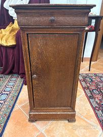 Comodino antico Luigi Filippo in noce massello