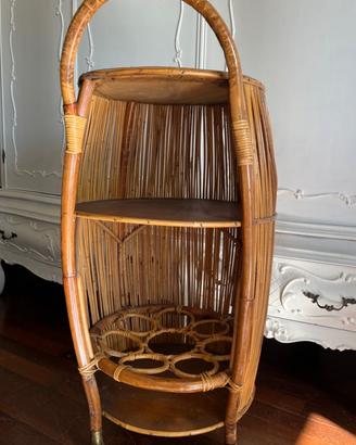 Minibar porta bottiglie vintage  in bambù