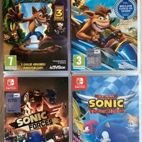 Saga Crash Bandicoot e Sonic per nintendo Switch