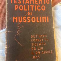 2 libri storici su Mussolini periodo Fascista