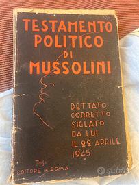 2 libri storici su Mussolini periodo Fascista