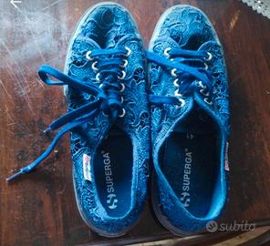 Superga in pizzo colore blu nr 41