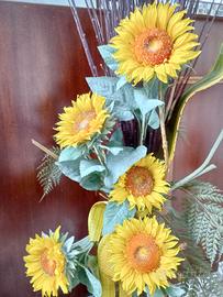 Pianta artificiale girasoli