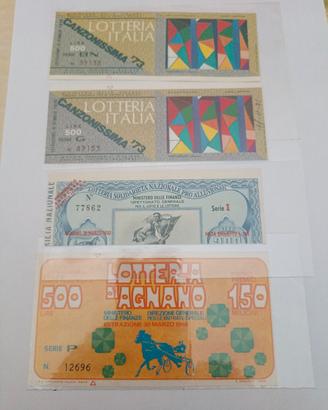 Biglietti lotterie nazionali italiane 