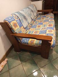Divano 3 posti in legno