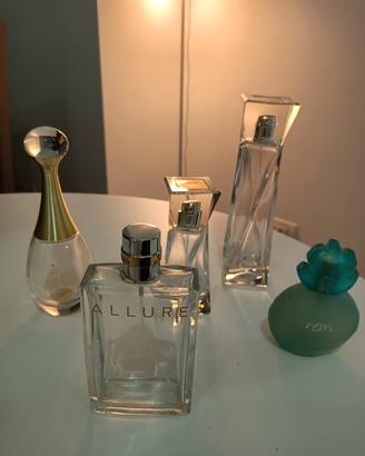 Profumi 5 bottiglie vuote 